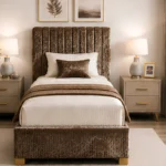 Cocoa Brown Divan Bed – 3ft | 90 × 190 cm with Mattress & Storage