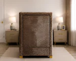 Cocoa Brown Divan Bed – 3ft | 90 × 190 cm with Mattress & Storage - Image 3