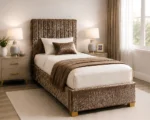 Cocoa Brown Divan Bed – 3ft | 90 × 190 cm with Mattress & Storage - Image 4
