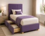 Aubergine Comfort Divan – 3ft | 90 × 190 cm with Mattress Included - Image 2
