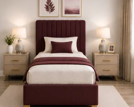 Rich Chocolate Divan Bed – 3ft | 90 × 190 cm with Mattress Included