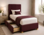 Rich Chocolate Divan Bed – 3ft | 90 × 190 cm with Mattress Included - Image 3