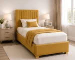 Champagne Gold 3ft Divan – 90 × 190 cm with Padded Finish & Drawer Storage - Image 3