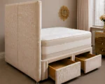 3ft Beige Divan Bed Set – Mattress Included – Storage Drawers- Single bed 90*190cm - Image 4