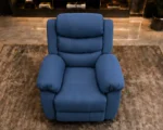 Blue Roma Single Seater Recliner – Modern 1 Seater Luxury Reclining Chair - Image 3
