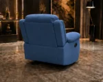 Blue Roma Single Seater Recliner – Modern 1 Seater Luxury Reclining Chair - Image 4