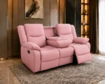 Roma Recliner 3 Seater Sofa Pink - Luxury 3 Seater Recliner Sofa with Comfortable Seating - Image 3