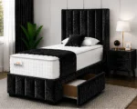 Noir Single Divan – Statement Headboard with Comfortable Mattress Included - Image 2