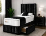 Noir Single Divan – Statement Headboard with Comfortable Mattress Included - Image 3