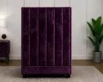 Imperial Purple Single Bed – Sophisticated Padded Design with Mattress - Image 4