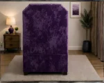Majestic Purple Single Bed – Luxury Upholstered Frame with Mattress Included - Image 3