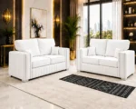 Luxury White 3 and 2 Seater Sofa Suite – Stylish Spacious Home Seating - Image 2