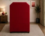 Crimson Velvet 3ft Divan – 90 × 190 cm with Tall Padded Headboard - Image 3