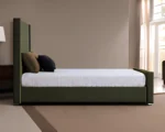 Forest Green Single Bed – Stylish 3ft Panelled Frame with Premium Upholstered Finish - Image 4