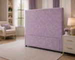 Pastel Lavender Ottoman King Bed –Stylish 180×200cm Ottoman Design with Padded Headboard - Image 4