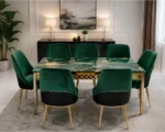 Modern Dining Table with 6 Chairs Set – Stylish Dining Furniture for Family Gatherings and Everyday Meals - Image 2