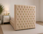 Elegant Champagne Beige Ambassador Bed – Stylish 90×190 cm Single Bed with Mattress - Image 5