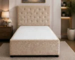 Champagne Beige Storage Bed – Stylish Single Ottoman Frame with Spacious Storage - Image 2