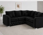 Luxury Camel Corner Sofa – Spacious Modern L-Shaped Fabric Sectional - Image 3