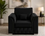 Elite Tufted 1 Seater Sofa Crown Luxury 1 Seater Sofa
