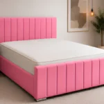 Berry Pink Super King Ottoman Bed – Modern 200×200cm Upholstered Frame with Stylish Padded Headboard