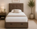 Chestnut Comfort Single Divan Bed – 3ft | 90 × 190 cm with Underbed Storage