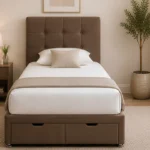 Chestnut Comfort Single Divan Bed – 3ft | 90 × 190 cm with Underbed Storage