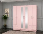 Stylish 6 Door Wardrobe with Large Internal Storage and Drawers | Elegant Mirrored Bedroom Storage Unit for Modern Homes - Image 3