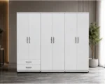 Ivory White 6 Door Wardrobe – Elegant Storage for Contemporary Bedrooms