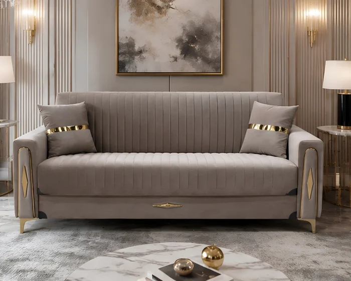 Sofa Bed with Storage – Stylish Plush Velvet Living Room Sofa
