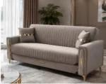 Sofa Bed with Storage – Stylish Plush Velvet Living Room Sofa - Image 4