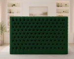 Rich Green Velvet King Size Bed – Elegant Ambassador Design with Mattress - Image 4