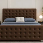Classic Brown Florida 6ft Bed – 200×200cm Super King Luxury Tufted Headboard