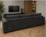 Modern Dark Grey L-Shaped Sectional Sofa | Luxury Corner Couch for Living Room - Image 5