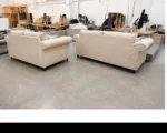 Cream 3+2 Seater Chesterfield Sofa Suite – Luxury Rolled Arm Sofas - Image 3
