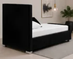Elegant Black Hilton Single Size Bed – Premium Tufted Headboard with Mattress - Image 3