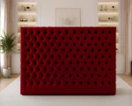 Ruby Red Ambassador Double Bed – Luxury Velvet Upholstery with Mattress - Image 5