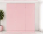 Dusty Pink 6 door Wardrobe with Mirror & Drawers – Chic Furniture for Modern Bedrooms - Image 4
