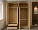 Stylish 4 Door Mirrored Wardrobe with 4 Convenient Drawers - Image 2