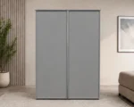 Modern Bedroom Storage Wardrobe with 4 Doors, 2 Mirrors and 2 Large Drawers - Image 4