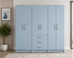 tylish 6 Door Clothes Wardrobe Spacious Design with Practical Drawer Space