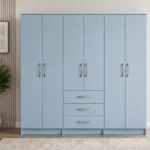 tylish 6 Door Clothes Wardrobe Spacious Design with Practical Drawer Space