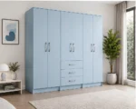 tylish 6 Door Clothes Wardrobe Spacious Design with Practical Drawer Space - Image 2