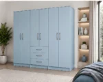 tylish 6 Door Clothes Wardrobe Spacious Design with Practical Drawer Space - Image 3