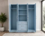 tylish 6 Door Clothes Wardrobe Spacious Design with Practical Drawer Space - Image 4