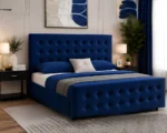 Royal Navy Tufted Bed with Mattress – Luxury Upholstered Double Bed 160×200 cm / 4ft 6in - Image 2