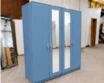 Contemporary 4 Door Mirrored Wardrobe with Full-Length Mirrors – Stylish Clothes Storage Furniture - Image 2