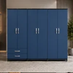 Navy Blue 6 Door Wardrobe – Spacious Contemporary Bedroom Furniture