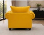 Nicole Mustard Yellow Lounge Chair – Stylish 1 Seater Luxury Sofa - Image 5