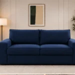 Modern Navy Blue 2-Seater Sofa | Elegant Luxury Living Room Couch